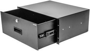 NavePoint Server Cabinet Case 19" Rack Mount DJ Locking Lockable Deep Drawer with Key 4U