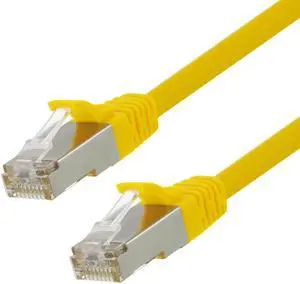 Ethernet Patch Cable CAT6, F/UTP, 26AWG, 0.5 Ft ,  5 pack, Yellow