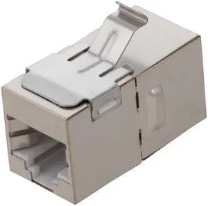 NavePoint CAT5E FTP Inline Keystone Coupler, RJ45 Female to RJ45 Female, 15 pack, Silver