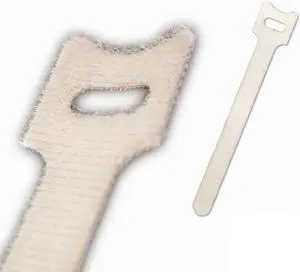 NavePoint 6 Inch Hook and Loop Reusable Strap Cable Cord Wire Ties 75 Pack White