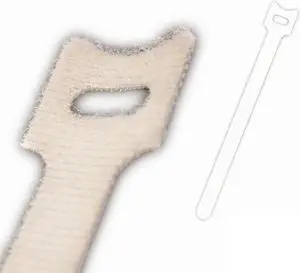 NavePoint 10 Inch Hook and Loop Reusable Strap Cable Cord Wire Ties 75 Pack White