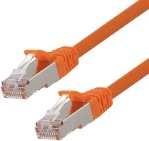 Ethernet Patch Cable CAT6, F/UTP, 26AWG, 2 Ft,  5 pack, Orange