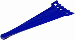NavePoint 8 Inch Hook and Loop Reusable Strap Cable Cord Wire Ties 100 Pack Blue