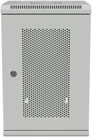 NavePoint 11.8 in Wall Mount Network Cabinet, 9U, Perforated, Gray