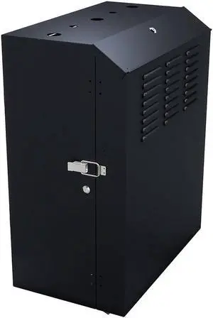 NavePoint 8U Vertical Wall Mount Enclosure, Cold-Rolled Steel, Black (RAL9005) 16.7 inches (425mm) to 19.6 inches (500mm) Switch Depth, CE Compliant