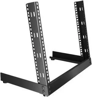 NavePoint 8U 2-Post Open Frame Desk Rack