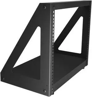 NavePoint 8U 2-Post Open Frame Desk Rack  Heavy Duty
