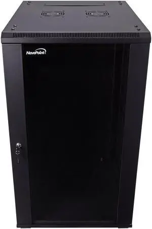 Navepoint 22U Networking Cabinet 600mm Depth with Casters, Fans