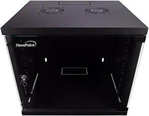 Navepoint 9U Basic Wall Mount Networking Cabinet with Locks - Assembled