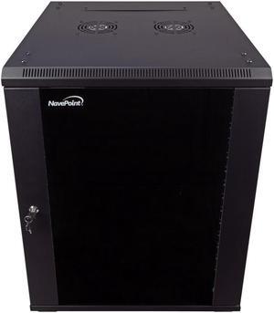 Navepoint 15U Networking Cabinet 600mm Depth with Casters, Shelves, Fans