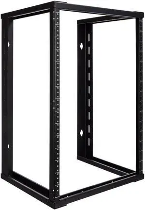 NavePoint 15U Wall Mount Open Frame 19" Server Equipment Rack Threaded 16 inch depth Black