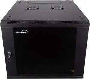 Navepoint 9U Wallmount IT Networking Enclosure 600mm Depth with Fans