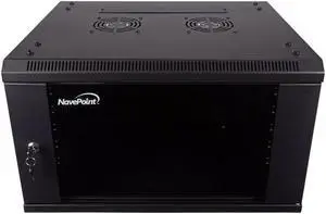 Navepoint 6U Wallmount IT Networking Enclosure 450mm Depth with Fans