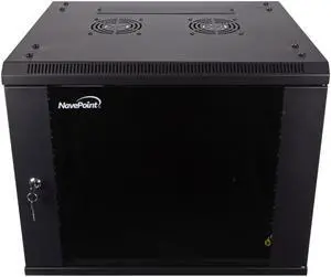 Navepoint 9U Wallmount IT Networking Enclosure 450mm Depth with Fans
