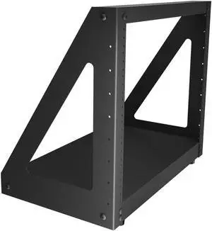 NavePoint 8U 2-Post Open Frame Desk Rack Threaded Heavy Duty