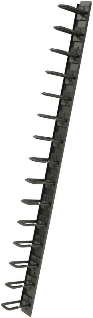 NavePoint 1 Channel Tool-less Plastic Vertical Ringed Cable Manager 34" With Mount Buttons