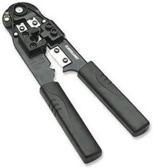 INTELLINET NETWORK SOLUTIONS MODULAR PLUG CRIMP TOOL FOR RJ45 PLUGS, STRIPS AND CUTS 211062