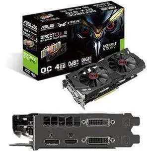 Asus Strix STRIX-GTX970-DC2OC-4GD5 GeForce GTX 970 Graphic Card - 1.11 GHz Core - 4 GB GDDR5 SDRAM - PCI Express 3.0