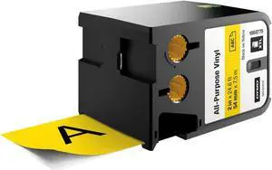 54 MM ALL-PURPOSE VINYL, BLACK ON YELLOW
