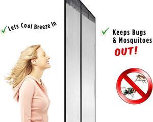 Super Magnetic Screen Door - Hands Free Magic Mesh Fly Screens - Insect Screen (Quatrefoil)