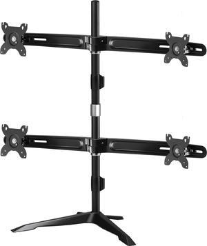Amer Mounts AMR4S30 | Quad 32 Monitor Mount Stand | Supports 17 - 32" Monitors