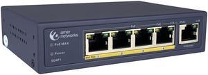 Amer Networks | 5-Port 10/100 Unmanaged Desktop Switch with 4 x 10/100 PoE 802.3af