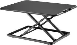Amer Mounts EZUP2619 | Ultra-Slim Height Adjustable Sit/Stand Workstation Desk | Black 26.4" Wide Tabletop  | 1.8" Low-Profile Design
