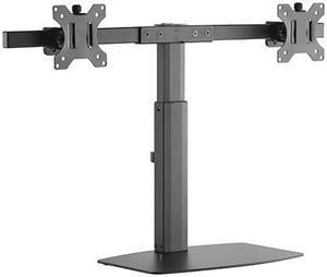 Amer Mounts 2EZH | Dual Screen Pneumatic Vertical Lift Monitor Stand | Supports 17" - 27" Monitors