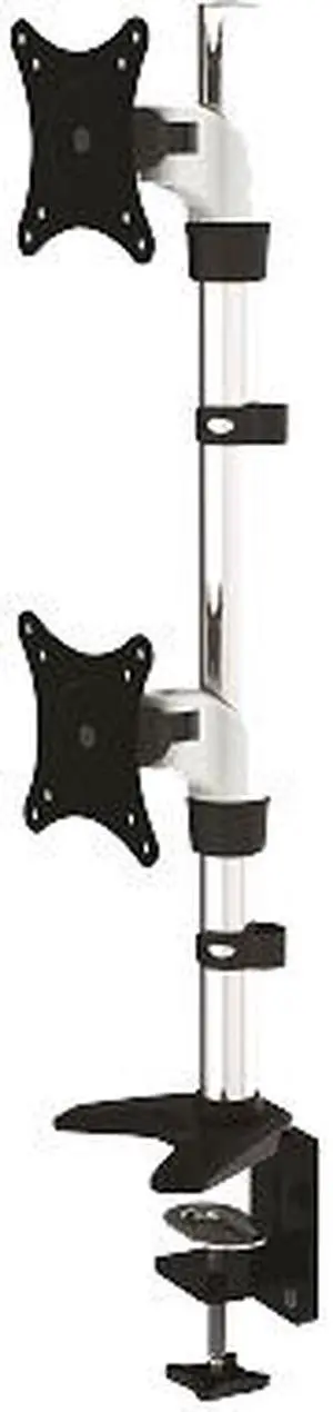Amer Mounts HYDRA2V | HYDRA Ergonomic Dual Monitor Vertical Mount | Supports 15" - 27" Monitors