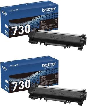 Brother Genuine TN730 2-Pack Standard Yield Black Toner Cartridge with Approximately 1, 200 Page Yield/Cartridge