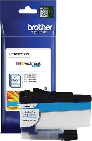 Brother Genuine LC3037C, Single Pack Super High-Yield Cyan INKvestment Tank Ink Cartridge, Page Yield Up to 1,500 Pages, LC3037, Amazon Dash Replenishment Cartridge