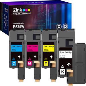 E-Z Ink (TM Compatible Toner Cartridge Replacement for Dell E525W E525 525w to use with E525w Wireless Color Printer for 593-BBJX 593-BBJU 593-BBJV 593-BBJW (Black Cyan Magenta Yellow, 4 Pack)