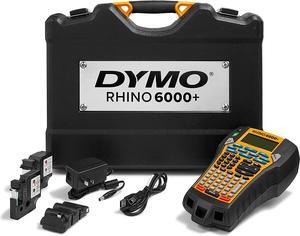 DYMO Rhino 6000 Industrial Label Maker, Computer Connected Label Maker with Hard Carry Case, 1 Vinyl Tape Cassette, 1 Flexible Nylon Tape Cassette and Rechargeable Lithium Ion Battery