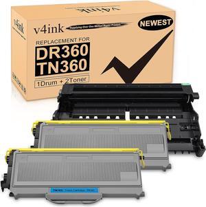 v4ink Compatible Drum+Toner Replacement  DR360 TN360 (1Drum + 2Toner) Work with DCP7030 DCP7040 DCP7045 HL2120 HL2140 HL2150 HL2170 MFC7320 MFC7340 MFC7345 MFC7440 MFC7445 MFC7450 MFC7840