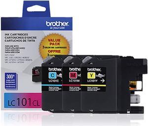 Brother LC101 3PKS Ink Cartridge - Cyan, Magenta, Yellow - 1 Each in Retail Packing