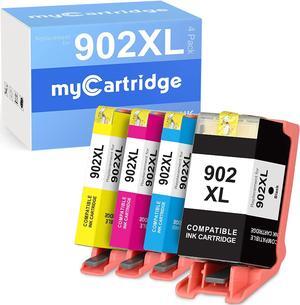 myCartridge Remanufactured Ink Cartridge Replacement  902XL to Use with Officejet Pro 6978 6968 6958 6950 6960 6970 6975 (Black, Cyan, Magenta, Yellow, 4-Pack)