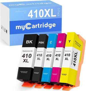 myCartridge Remanufactured Ink Cartridge Replacement for Epson 410XL 410 XL for Epson XP-7100 XP-640 XP-830 XP-630 XP-635 XP-530 Printer (Black, PBK, Cyan, Magenta, Yellow) 5 Pack