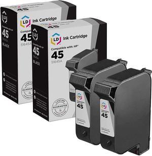 LD Products Remanufactured HP 45 51645A Ink Cartridge Replacements for PhotoSmart: 1000 1100 1100xi 1115 1115cvr 1215 1215vm 1218 1218xi 1315 1315vm P1000 P1000xi P1100 P1100xi P2100 (Black 2-Pack)