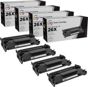 LD Compatible Toner Cartridge Replacement for HP 26X CF226X High Yield (Black, 5-Pack)