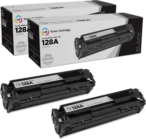 LD Products Remanufactured Toner Cartridge Replacement for 128A CE320A (Black, 2-Pack) LD Products Remanufactured Toner Cartridge Replacement for 128A CE320A (Black, 2-Pack)