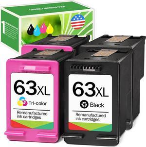 Limeink 4 Remanufactured Ink Cartridge 63XL 63 XL High Yield for Envy 4512 4520 Deskjet 3632 2130 2132 1110 1111 3636 3637 3634 1112 3630 OfficeJet 3830 3833 4650 4652 4655 Printer Black and Color