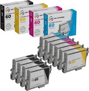 LD Remanufactured Ink Cartridge Replacement for Epson 60 T060 (4 Black, 2 Cyan, 2 Magenta, 2 Yellow, 10-Pack)