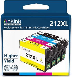 Ankink Remanufactured Ink Cartridge Replacement for Epson 212XL T212XL 212 XL T212 for Expression Home XP4100 XP4105 Workforce WF2830 WF2850 Printer 1 Black 1 Cyan 1 Magenta 1 Yellow 4 Pack