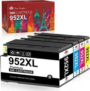 Toner Kingdom Remanufactured Ink-Cartridge Replacement for 952 XL 952XL Ink Cartridges for Officejet 8700 8702 8710 8730 7740 8720 8210 8216 8745 7720 8200 8736 8734 Printer Ink(4-Pack)
