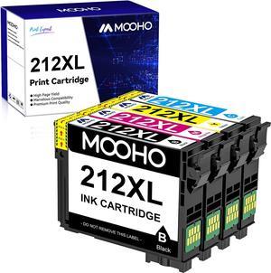 MOOHO Remanufactured Replacement for EPSON 212 Ink Cartridges 212XL 212 XL T212XL T212 Ink for Workforce WF2850 WF2830 Expression Home XP4100 XP4105 Printer Ink BlackCyanMagentaYellow 4 Pack