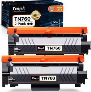 (New Chip) Timink TN760 TN730 Toner Cartridge | TN-760 TN-730 for Brother | TN 760 TN 730 High Yeild Toners|Compatible for MFC-L2710DW HL-2395DW DCP-L2550DW HL-L2370DW MFC-L2690DW (BK | 2 Pack