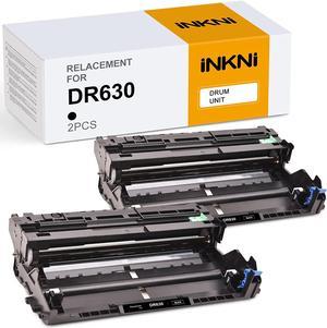 InkNI Compatible TN630 TN660 Drum Unit Replacement for Brother DR630 DR-630 for DCP-L2540DW MFC-L2740DW MFC-L2700DW HL-L2360DW HL-L2340DW HL-L2380DW HL-L2300D Printer(Black,2-Pack)