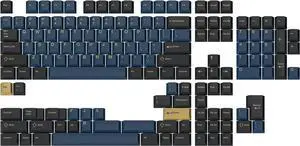 DROP + GMK Redsuns Blue Samurai Custom Mechanical Keyboard Keycap Set - 153-keys, Doubleshot, Cherry Profile, for 60%, 65%, TKL, Full-Size Layouts, and More (Blue, Base Kit) MDX-35037-1