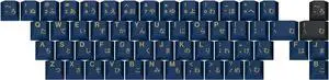 DROP + Redsuns GMK Blue Samurai Custom Mechanical Keyboard Gaijin Alphas Keycap Set - 55-Keys, Doubleshot ABS, Cherry Profile (Blue, Gaijin) MDX-35037-2