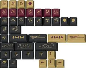 DROP + Redsuns GMK Red Samurai Custom Mechanical Keyboard Novelty Keycap Set - 39-Keys, Doubleshot ABS, Cherry Profile (Red, Novelties) MDX-35037-8